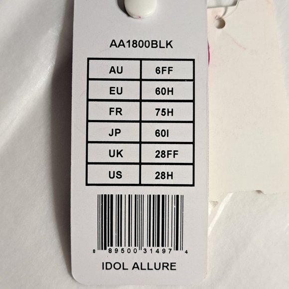 FREYA Idol Allure NWT BRA Sz 28H Molded Underwire Cups J. Hook Fishnet & Lace - Picture 11 of 14